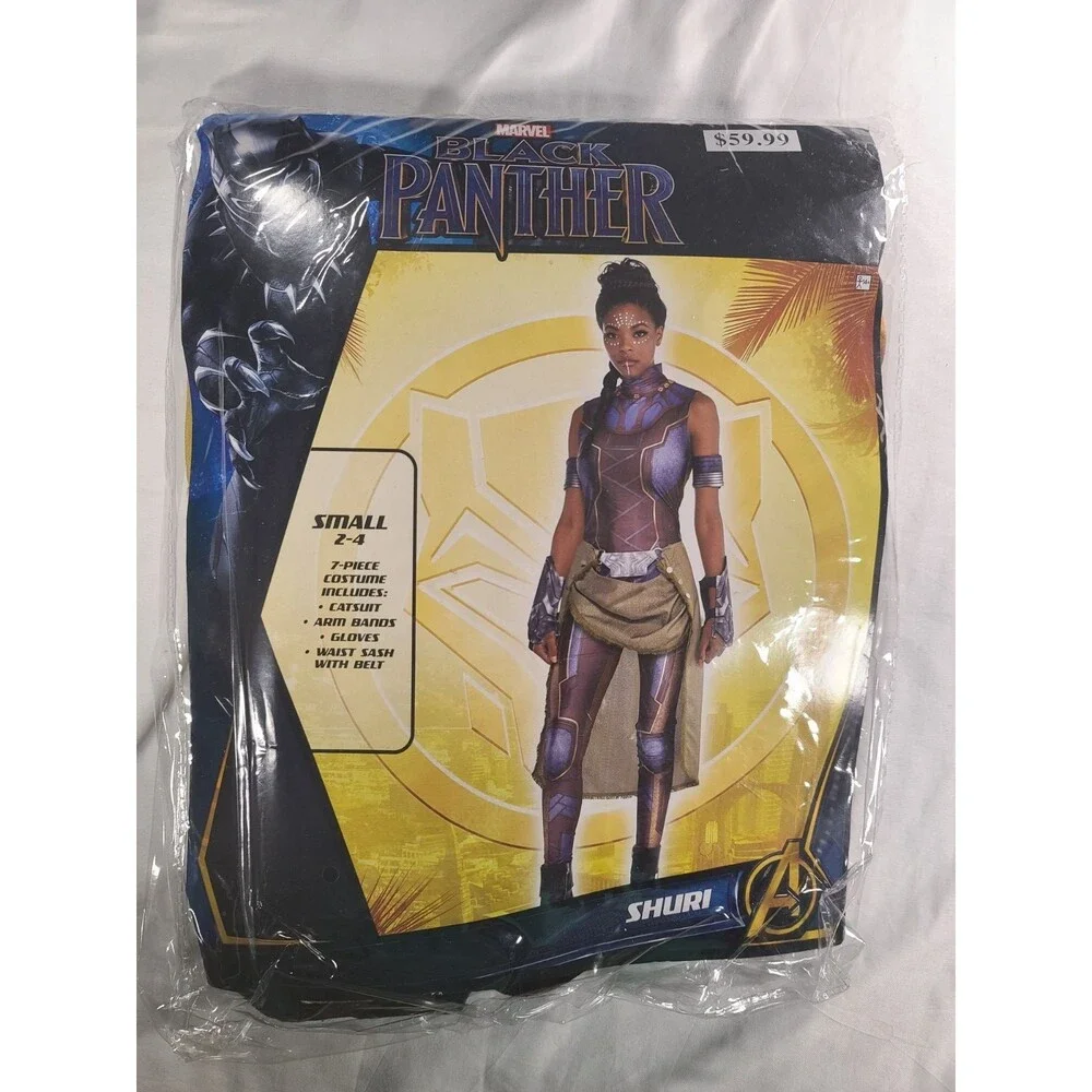 NEW SHURI Black Panther Halloween Costume Dress up Cosplay - Girls Small 4-6